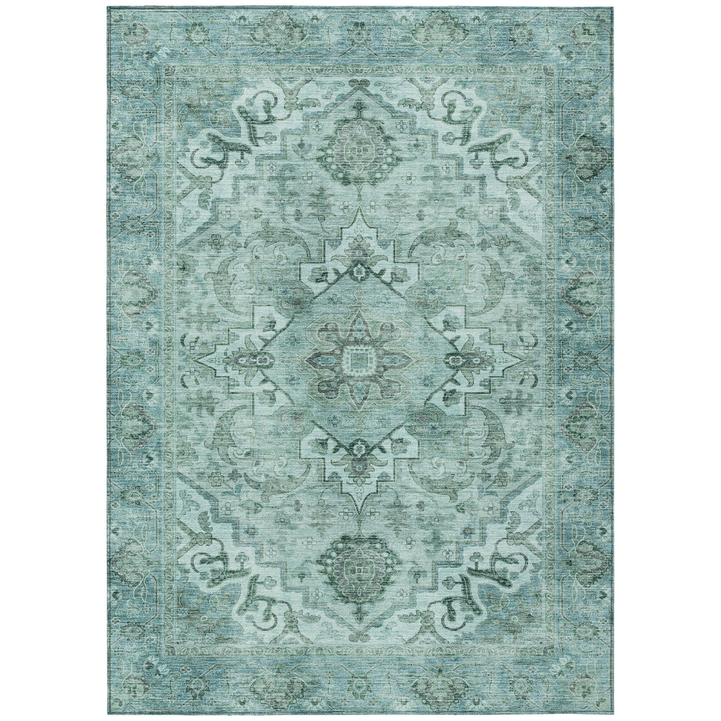 Piper Looms Chantille Global ACN2164 Teal Machine Washable Area Rug main image