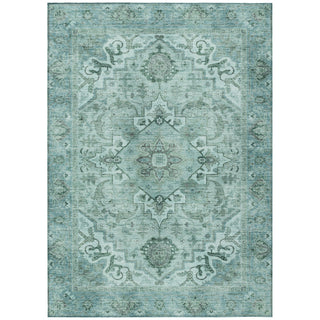 Piper Looms Chantille Global ACN2164 Teal Machine Washable Area Rug main image