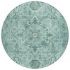 Piper Looms Chantille Global ACN2164 Teal Machine Washable Area Rug Round Main Image