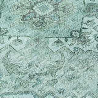 Piper Looms Chantille Global ACN2164 Teal Machine Washable Area Rug Swatch Image
