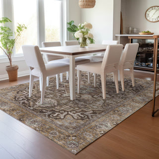 Piper Looms Chantille Global ACN2165 Brown Machine Washable Area Rug Lifestyle Image Feature
