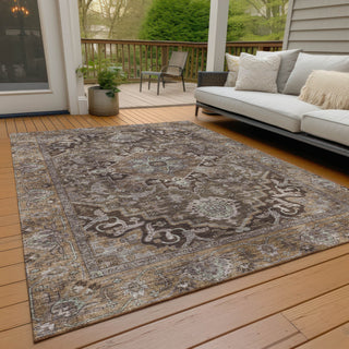 Piper Looms Chantille Global ACN2165 Brown Machine Washable Area Rug Outdoor Lifestyle Image Feature