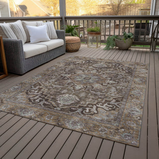 Piper Looms Chantille Global ACN2165 Brown Machine Washable Area Rug Outdoor Lifestyle Image Feature