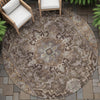 Piper Looms Chantille Global ACN2165 Brown Machine Washable Area Rug Round Outdoor Lifestyle Image Feature