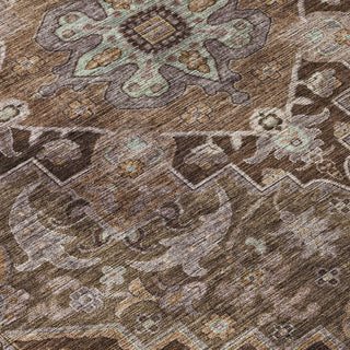 Piper Looms Chantille Global ACN2165 Brown Machine Washable Area Rug Swatch Image