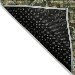 Piper Looms Chantille Global ACN2165 Olive Machine Washable Area Rug Backing Image