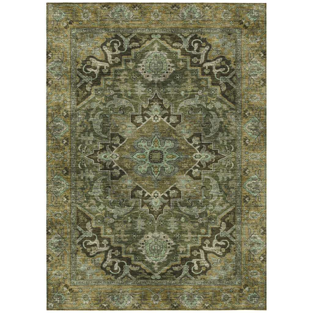 Piper Looms Chantille Global ACN2165 Olive Machine Washable Area Rug main image