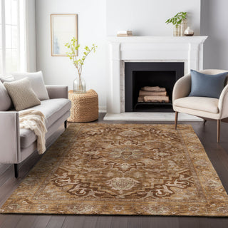 Piper Looms Chantille Global ACN2165 Terracotta Machine Washable Area Rug Lifestyle Image Feature