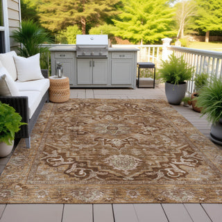 Piper Looms Chantille Global ACN2165 Terracotta Machine Washable Area Rug Outdoor Lifestyle Image Feature