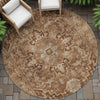 Piper Looms Chantille Global ACN2165 Terracotta Machine Washable Area Rug Round Outdoor Lifestyle Image Feature