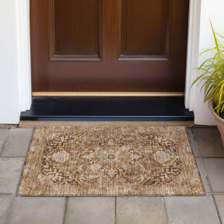 Piper Looms Chantille Global ACN2165 Terracotta Machine Washable Area Rug Scatter Outdoor Lifestyle Image Feature