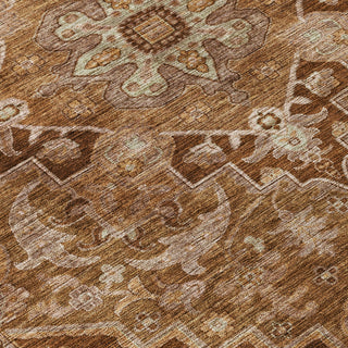 Piper Looms Chantille Global ACN2165 Terracotta Machine Washable Area Rug Swatch Image