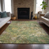 Piper Looms Chantille Abstract ACN2166 Aloe Machine Washable Area Rug Lifestyle Image Feature