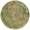Piper Looms Chantille Abstract ACN2166 Aloe Machine Washable Area Rug Round Main Image
