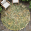Piper Looms Chantille Abstract ACN2166 Aloe Machine Washable Area Rug Round Outdoor Lifestyle Image Feature