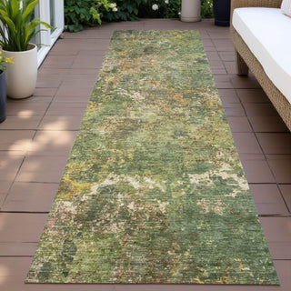 Piper Looms Chantille Abstract ACN2166 Aloe Machine Washable Area Rug Runner Outdoor Lifestyle Image Feature