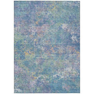 Piper Looms Chantille Abstract ACN2166 Aqua Machine Washable Area Rug main image