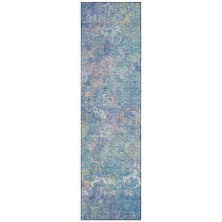 Piper Looms Chantille Abstract ACN2166 Aqua Machine Washable Area Rug Runner Main Image