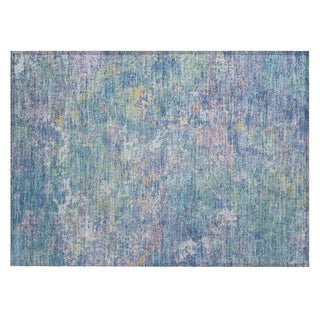 Piper Looms Chantille Abstract ACN2166 Aqua Machine Washable Area Rug Scatter Main Image
