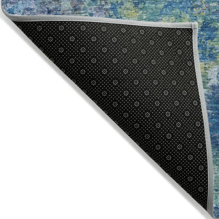 Piper Looms Chantille Abstract ACN2166 Blue Machine Washable Area Rug Backing Image