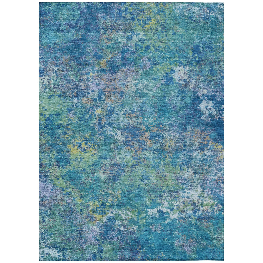 Piper Looms Chantille Abstract ACN2166 Blue Machine Washable Area Rug main image