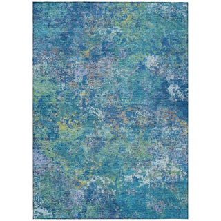 Piper Looms Chantille Abstract ACN2166 Blue Machine Washable Area Rug main image