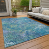 Piper Looms Chantille Abstract ACN2166 Blue Machine Washable Area Rug Outdoor Lifestyle Image Feature