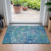 Piper Looms Chantille Abstract ACN2166 Blue Machine Washable Area Rug Scatter Lifestyle Image Feature