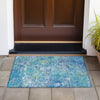 Piper Looms Chantille Abstract ACN2166 Blue Machine Washable Area Rug Scatter Outdoor Lifestyle Image Feature