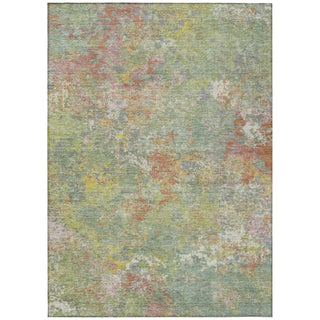 Piper Looms Chantille Abstract ACN2166 Green Machine Washable Area Rug main image