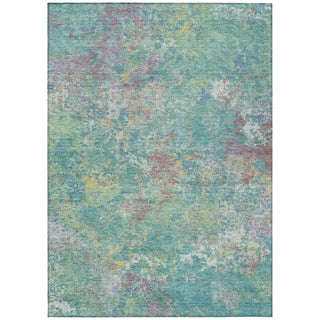 Piper Looms Chantille Abstract ACN2166 Teal Machine Washable Area Rug main image