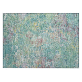 Piper Looms Chantille Abstract ACN2166 Teal Machine Washable Area Rug Scatter Main Image