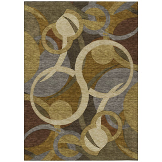 Piper Looms Chantille Geometric ACN2167 Brown Machine Washable Area Rug main image
