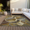 Piper Looms Chantille Geometric ACN2167 Brown Machine Washable Area Rug Outdoor Lifestyle Image Feature