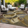 Piper Looms Chantille Geometric ACN2167 Brown Machine Washable Area Rug Outdoor Lifestyle Image Feature