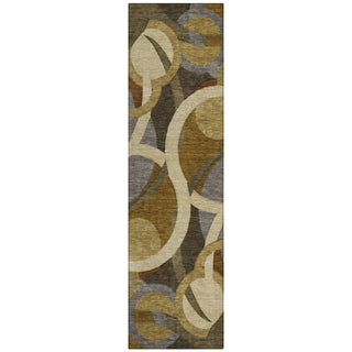 Piper Looms Chantille Geometric ACN2167 Brown Machine Washable Area Rug Runner Main Image