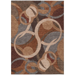 Piper Looms Chantille Geometric ACN2167 Burgundy Machine Washable Area Rug main image