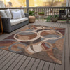 Piper Looms Chantille Geometric ACN2167 Burgundy Machine Washable Area Rug Outdoor Lifestyle Image Feature