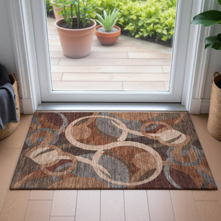 Piper Looms Chantille Geometric ACN2167 Burgundy Machine Washable Area Rug Scatter Lifestyle Image Feature