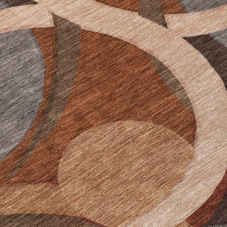 Piper Looms Chantille Geometric ACN2167 Burgundy Machine Washable Area Rug Swatch Image