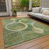 Piper Looms Chantille Geometric ACN2167 Green Machine Washable Area Rug Outdoor Lifestyle Image Feature