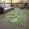 Piper Looms Chantille Geometric ACN2167 Green Machine Washable Area Rug Outdoor Lifestyle Image Feature