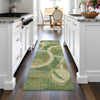 Piper Looms Chantille Geometric ACN2167 Green Machine Washable Area Rug Runner Lifestyle Image Feature