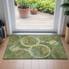 Piper Looms Chantille Geometric ACN2167 Green Machine Washable Area Rug Scatter Lifestyle Image Feature