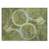 Piper Looms Chantille Geometric ACN2167 Green Machine Washable Area Rug Scatter Main Image