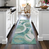 Piper Looms Chantille Geometric ACN2167 Teal Machine Washable Area Rug Runner Lifestyle Image Feature
