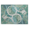 Piper Looms Chantille Geometric ACN2167 Teal Machine Washable Area Rug Scatter Main Image