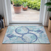 Piper Looms Chantille Geometric ACN2168 Blue Machine Washable Area Rug Scatter Lifestyle Image Feature