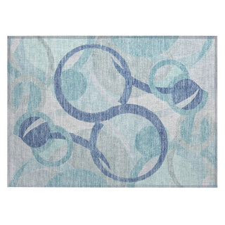 Piper Looms Chantille Geometric ACN2168 Blue Machine Washable Area Rug Scatter Main Image
