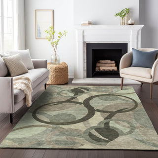 Piper Looms Chantille Geometric ACN2168 Brown Machine Washable Area Rug Lifestyle Image Feature